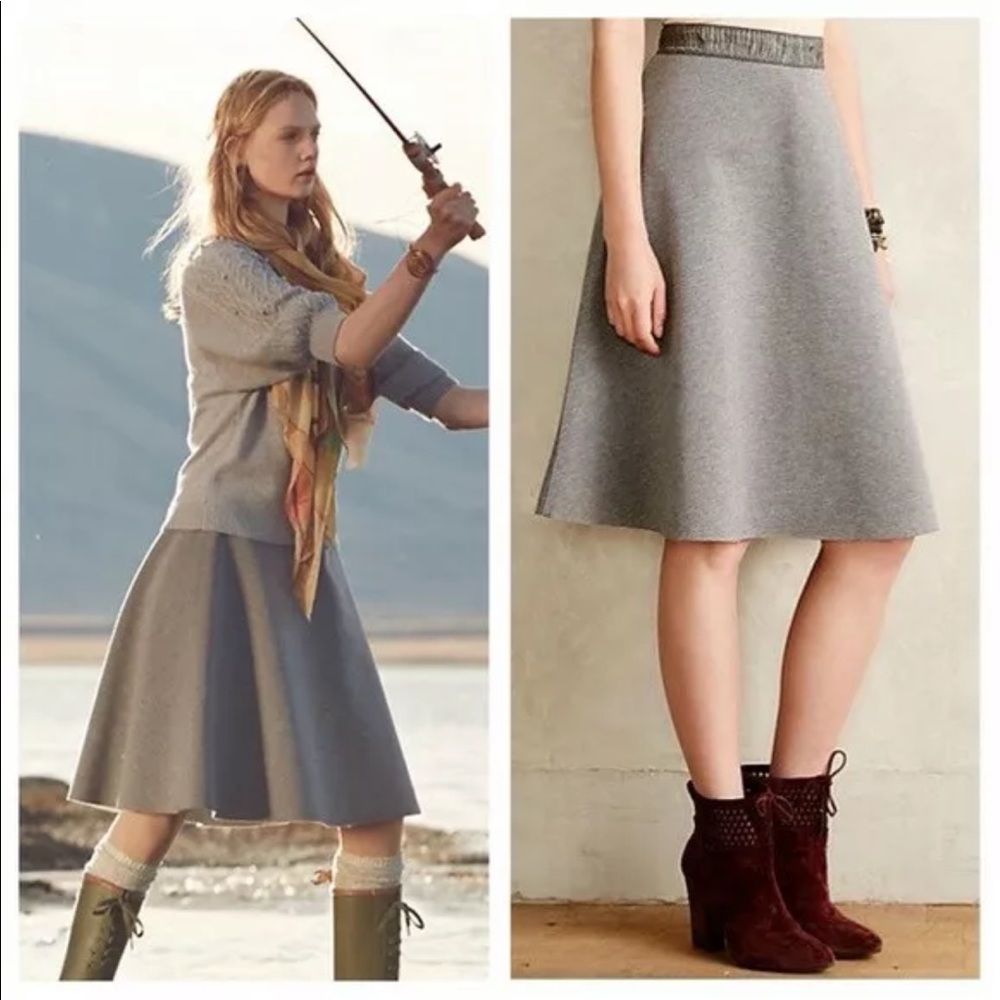 HD in Paris Anthropologie Skirt Neoprene A Line M